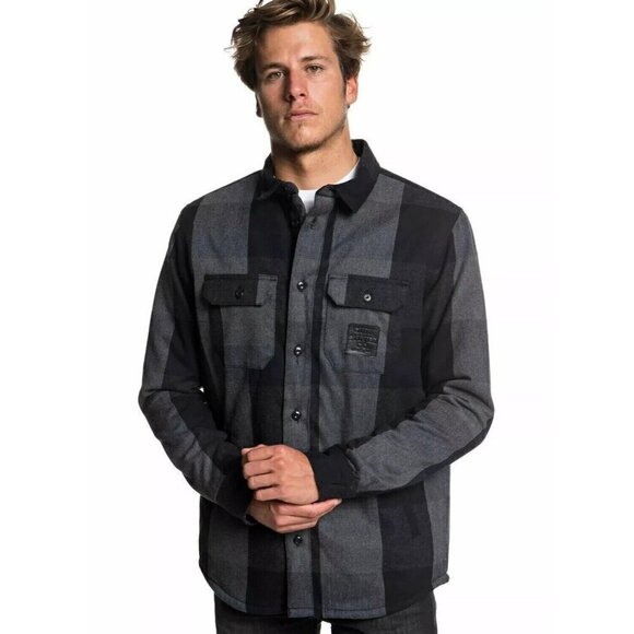 QuikSilver Men's Miho Stones SHERPA Long Sleeve Over Shirt Size M - Picture 9 of 16